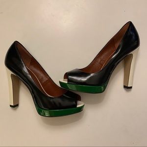 Marc by Marc Jacob’s Colorblock PeepToe Heels